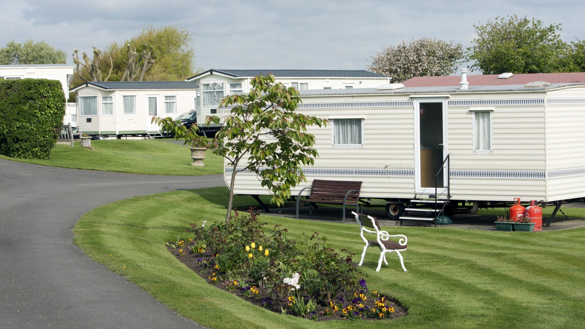 Stock photo of mobile home park