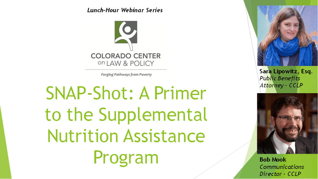 SNAP-shot: A Primer to the Supplemental Nutrition Assistance Program