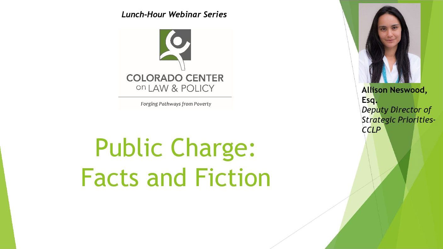 Public Charge: Facts and Fiction - presentation screenshot