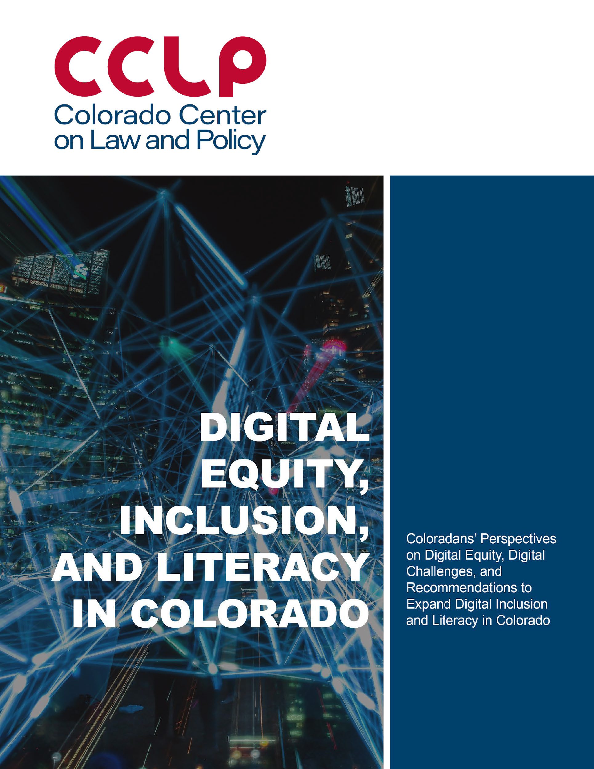 Cover image for Digital Equity, Inclusion, and Literacy in Colorado report