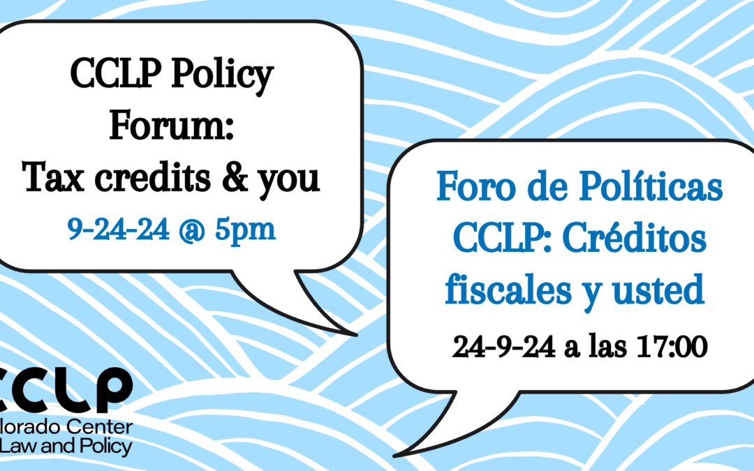 CCLP Policy Forum: Tax credits & you recap