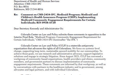 CCLP Public Comment on Medicaid Interim Final Rule